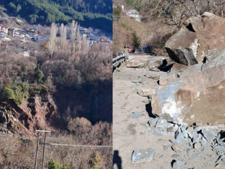 Κατολίσθηση στο δρόμο Μετσόβου- Ανηλίου