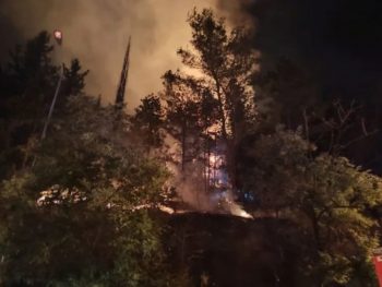 Φωτιά κοντά στην διασταύρωση Λιγκιάδων