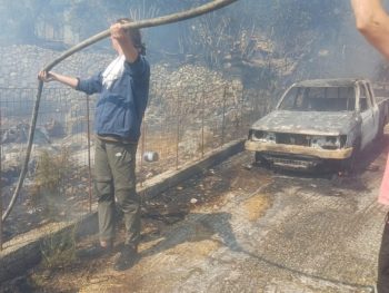 Ο πρώτος απολογισμός  από τη φωτιά στη Βρυσούλα.