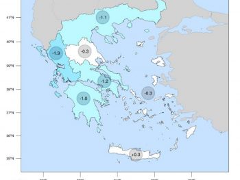 Οκτώβριος 2025: Κάτω από τα κανονικά για την επόχη επίπεδα σε όλη τη χώρα εκτός από την Κρήτη