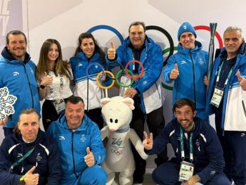 Την Team Hellas στους Χειμερινούς Ολυμπιακούς επισκέφθηκε o Πρόεδρος της ΕΟΕ Ισίδωρος Κούβελος