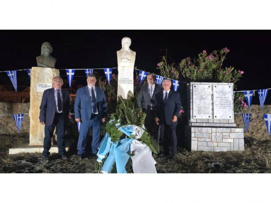 Ένα «Ιερό Τρίγωνο» Εθνικής Μνήμης: Πωγώνι, Σφακιά και Αγία Νάπα τίμησαν τον Ήρωα Χατζημιχάλη Νταλιάνη στο Φραγκοκάστελλο