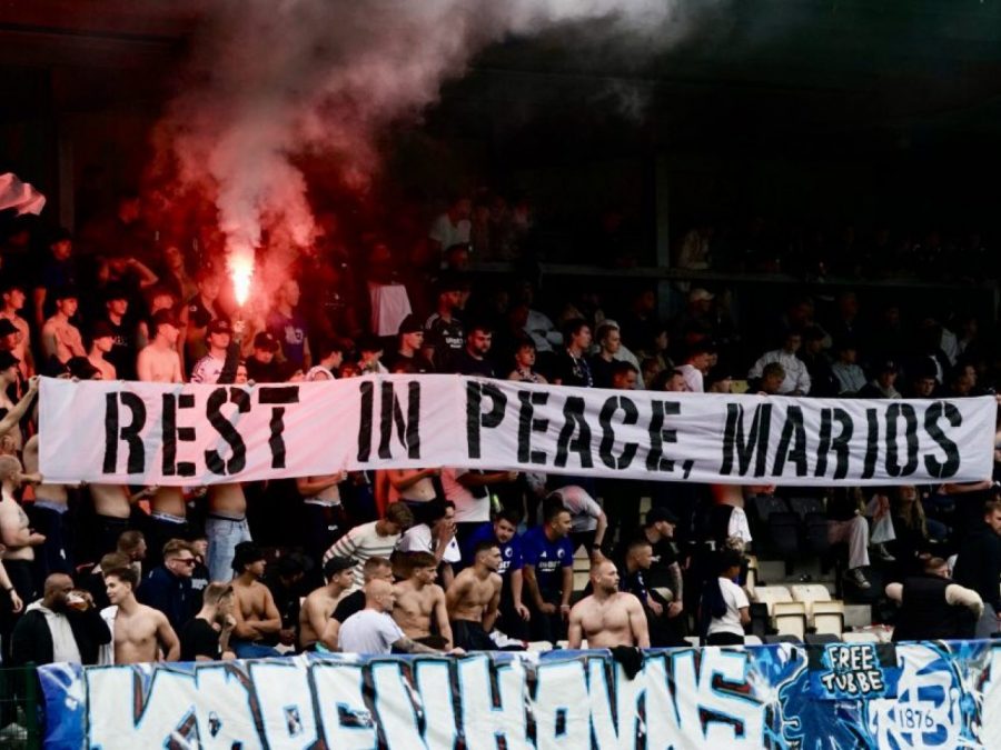 Πανό για τον Μάριο Οικονόμου στην Κοπεγχάγη